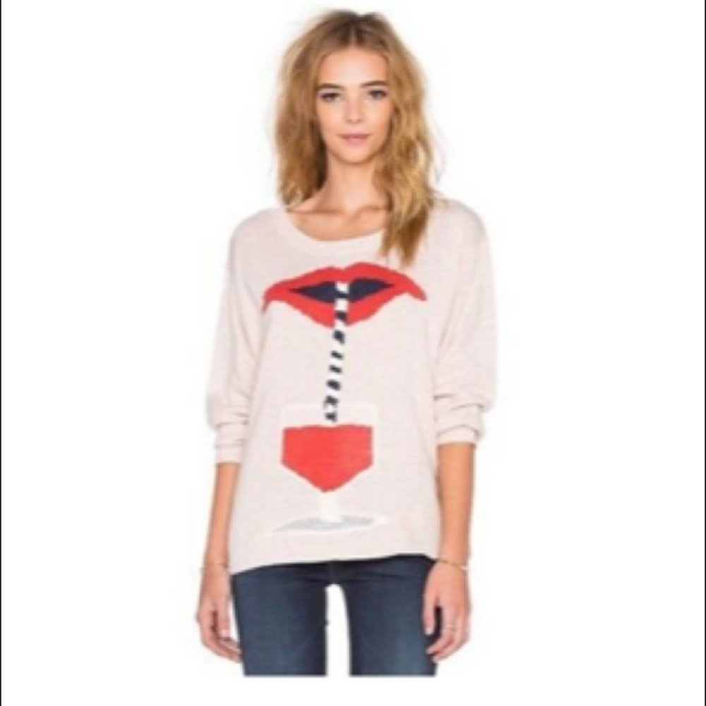 NWT WildFox Suck It Up Vineyard Sweater S